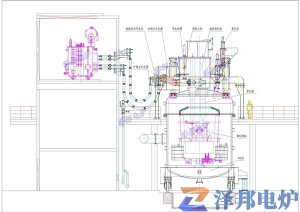 全密封電極內置式真空鋼（鐵）水精煉爐-西安精煉爐廠家
